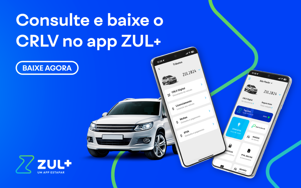 CRLV emitido pelo app Zul+