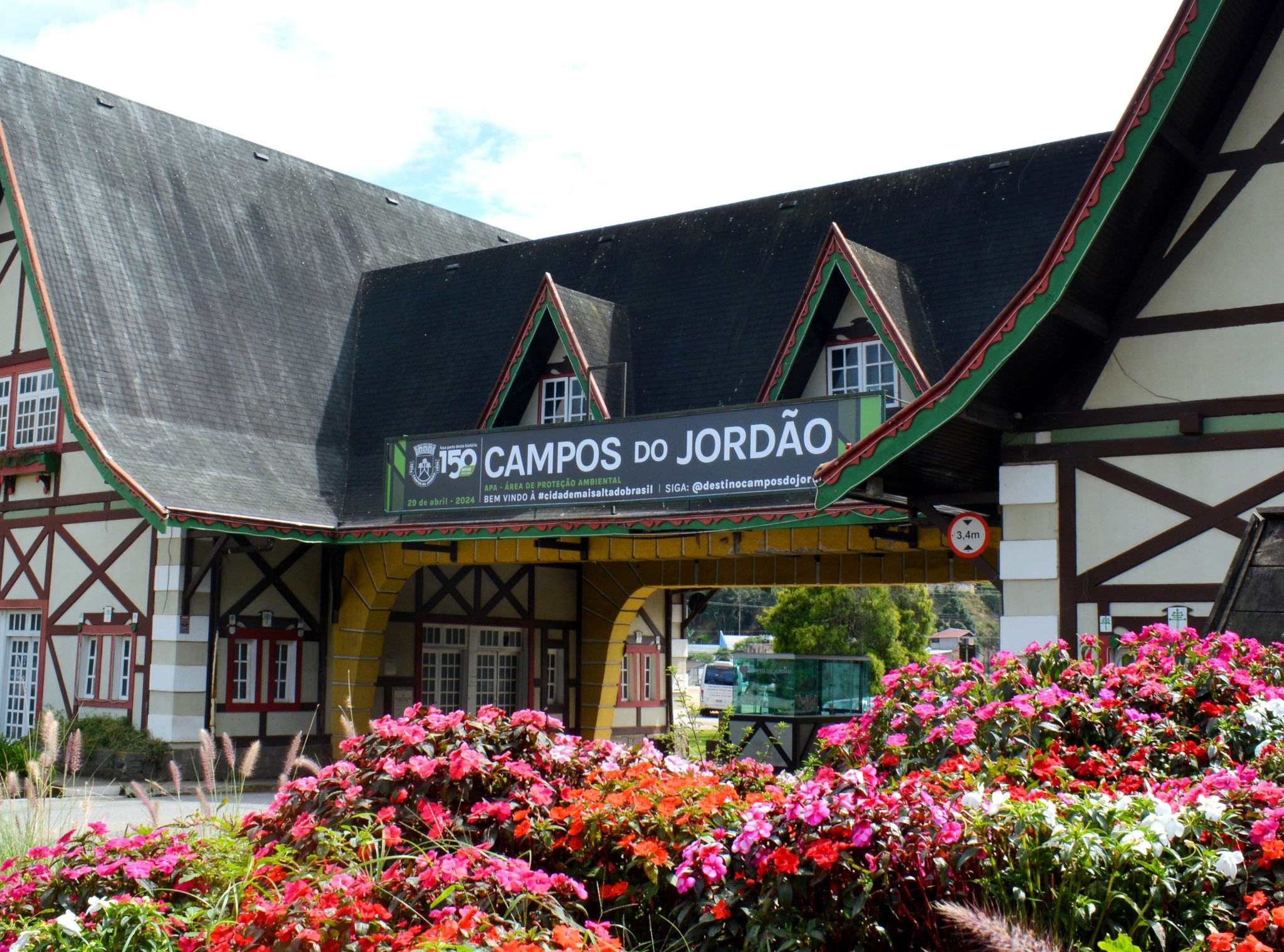 Portal de entrada de Campos do Jordão. Foto: Prefeitura/Reprodução