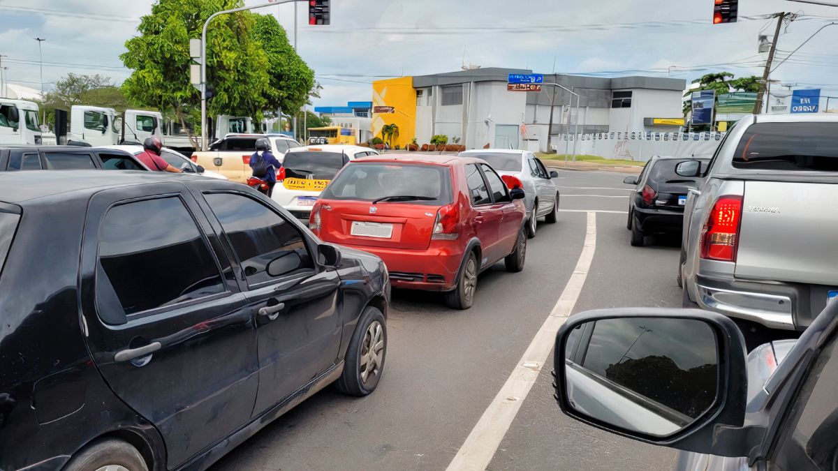 Veículos em trânsito em Roraima. Foto: Secom