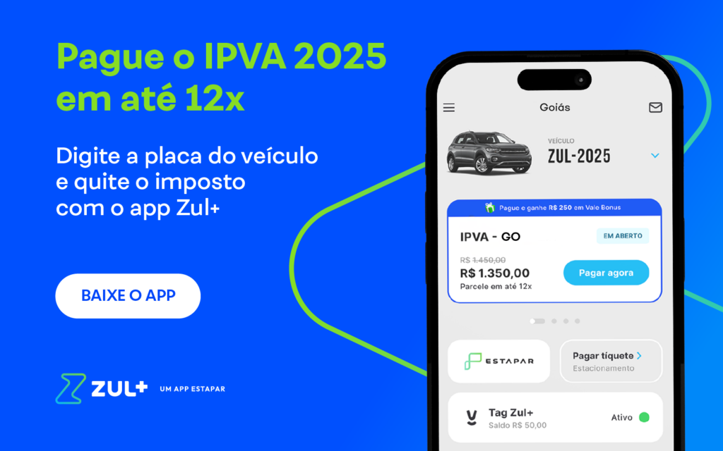 Arte mostra como consultar o valor de IPVA 2025 em Goiás