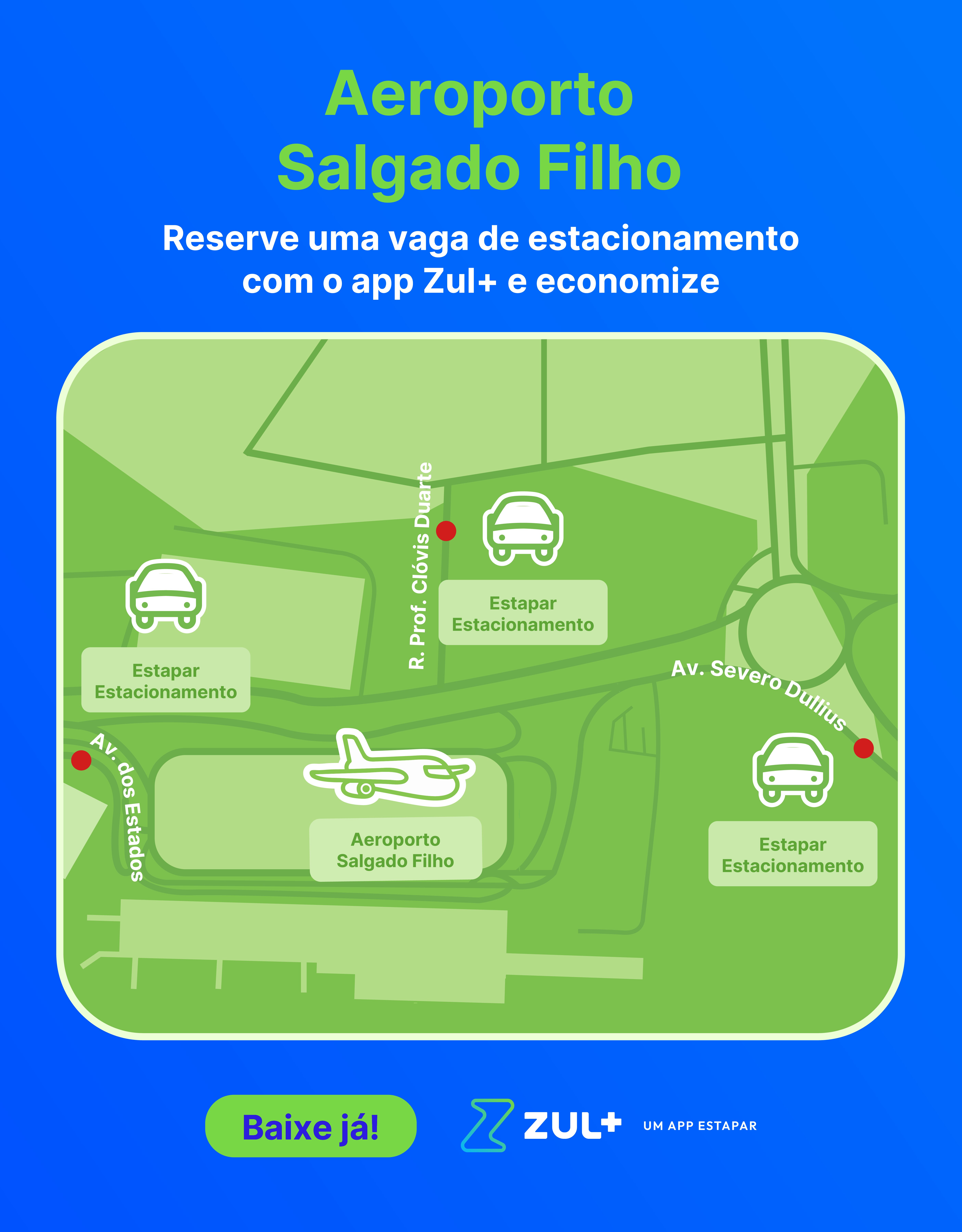 Estacionamento do Aeroporto Salgado Filho é operado pela Estapar