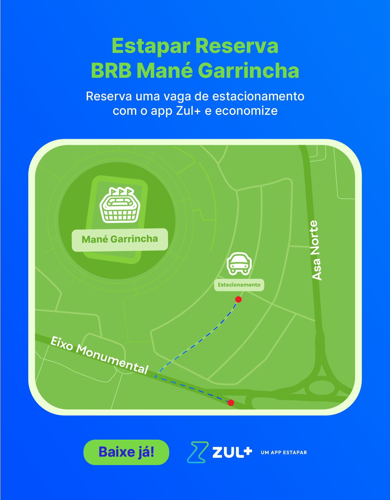 Estacionamento Arena BRB Mané Garrincha é operado pela Estapar