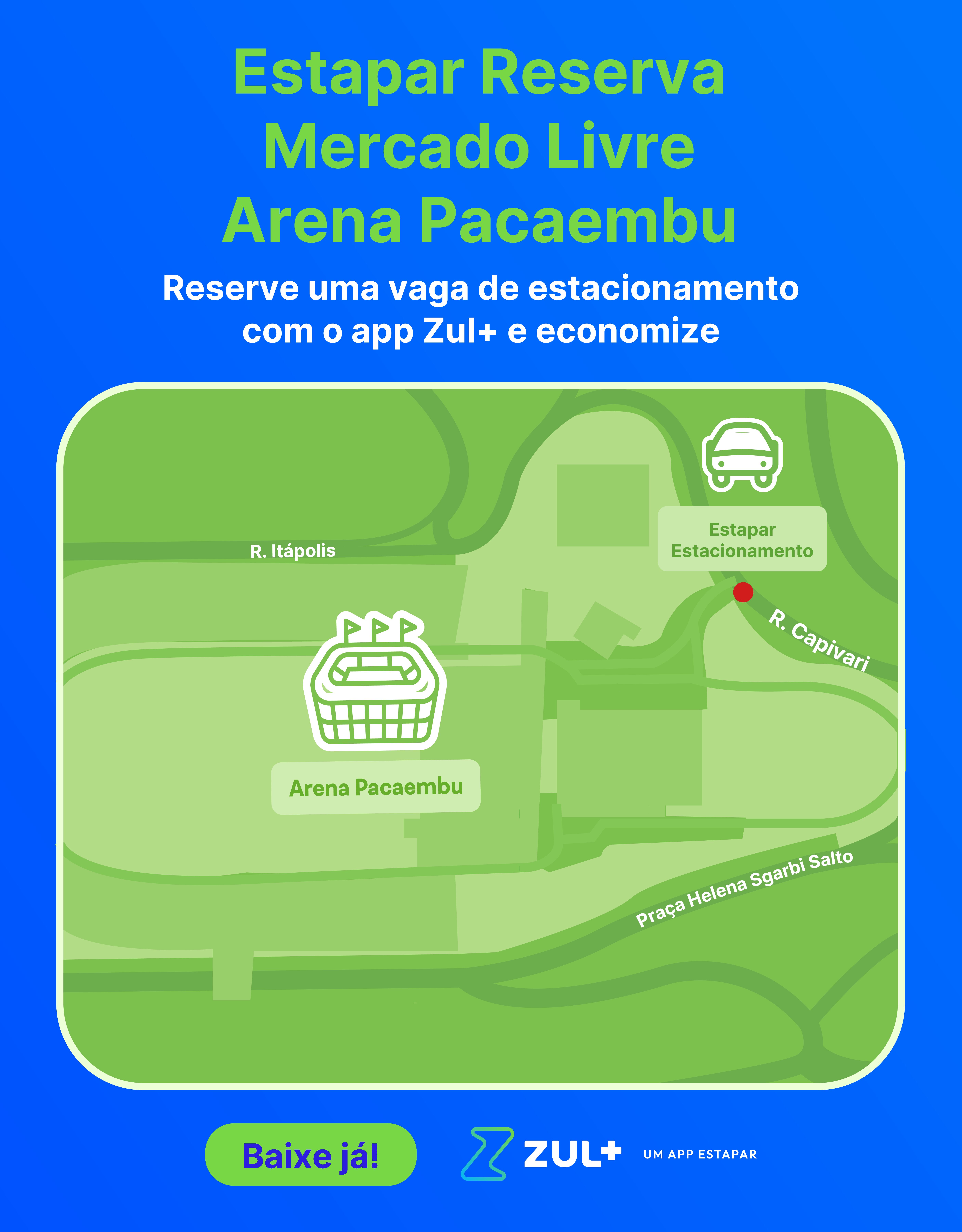 Estacionamento da Arena Mercado Livre Pacaembu