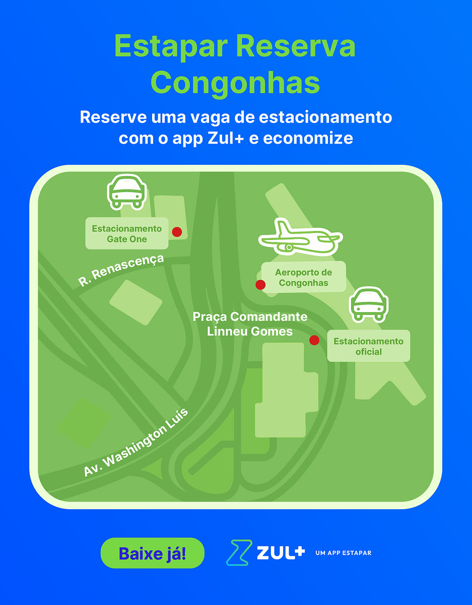Estacionamento do Aeroporto de Congonhas é operado pela Estaoar